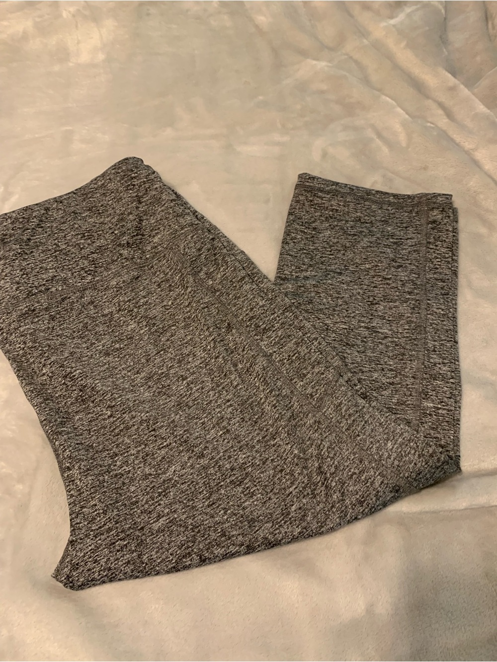 Gray Marled Leggings - Capri length xl Soft Stretch Activewear nwot